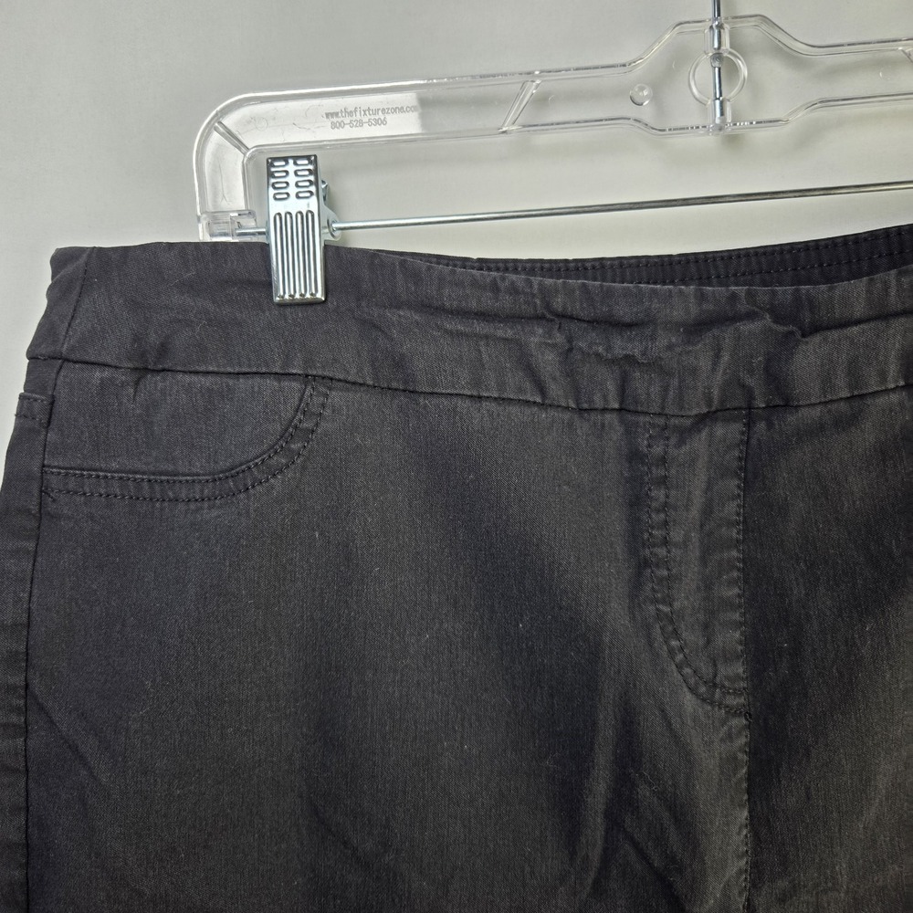 Soft Surroundings Pull-On Shorts Womens XL Black Cuffed Slimming Closet‎ Staple